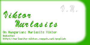 viktor murlasits business card